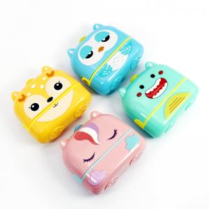 Cartoon animal shapes custom logo kids cloths name stamp with pencil sharpener 