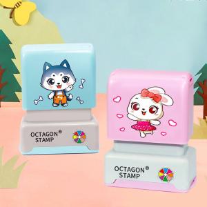 Cartoon pattern clothes textile waterproof wash clothes name stamp