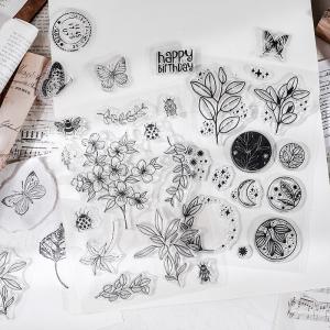 Clear rubber silicone stamps for DIY scrapbook album decoration