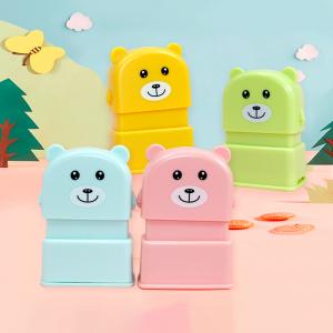 Factory wholesale cute bear shape waterproof wash clothes name stamp