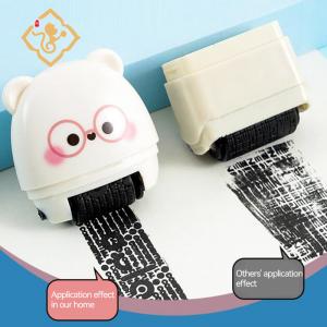 High Quality Custom Logo Cute Cartoon Identity Prevention Roller Security Stamp