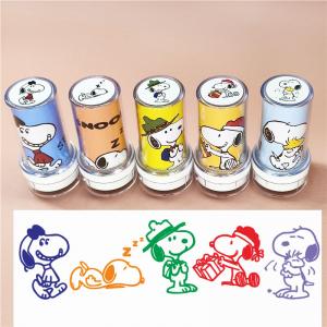 Hot Crayon Snoopy pattern cartoon Cylindrical kids name stamp