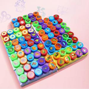 Hot sale multi design cute plastic safety cartoon Children stamp set