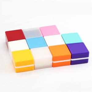 Multi Color Square Hand Stamp Blank Square Flash Stamp Holder Pastel