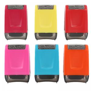 Multi-color case protects against identity theft and rubber roller stamps