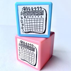 New Arrival Hot Sale Cute Calendar Pattern Square teacher Kids Stamp