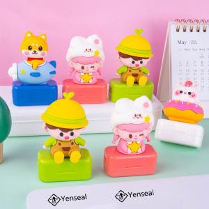 New arrivals factory hot sale Cartoon cute security silicone Children clothing stamps