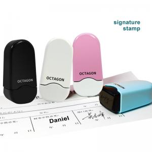 Factory hot sale custom portable office clothes name flash stamp