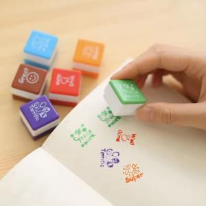 School Teacher reward Square Shape Cartoon Funny Self Inking Stamp