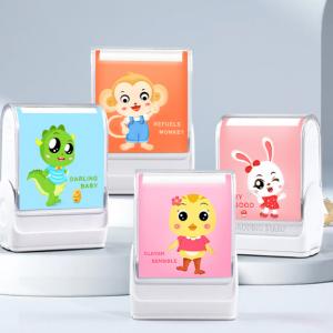 custom personalized flash rubber foam stamp children clothing name stamp